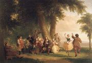 Asher Brown Durand Dance on the Battery in the Presence of Peter Stuyvesant painting